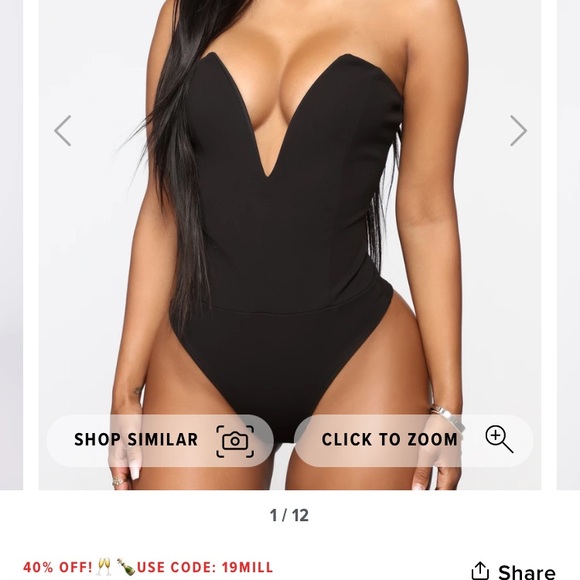 Fashion Nova Tops - NWT Fashion Nova Eliza Tube BodySuit XL